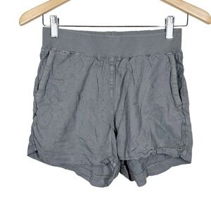 Faherty Womens Arlie Linen Blend Pull On Shorts Small Green Lightweight FLAW